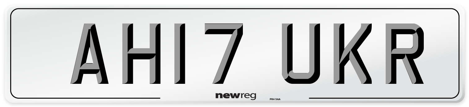 AH17 UKR Number Plate from New Reg